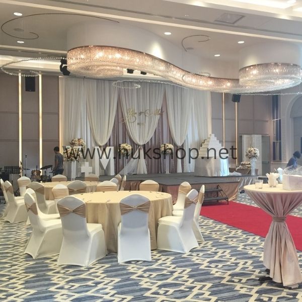 ผลงาน ส่งมอบ Round Tablecloth, Chair Cover and Chair Cover Band ของโรงแรม U Sathorn